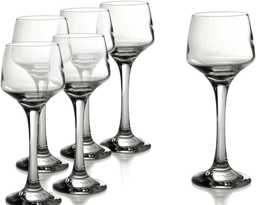 SET DIAMANTE DA 6 BICCHIERI CALICI PER LIQUORE DA 800 CC