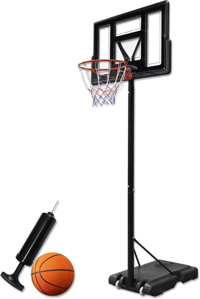 Canestro da basket per esterni, regolabile in altezza, 230-305 cm, con ruote e supporto, per interni o esterni