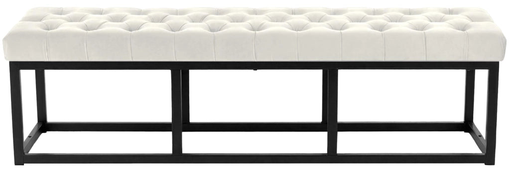 Panca Polson Velluto Nero 150 cm 4