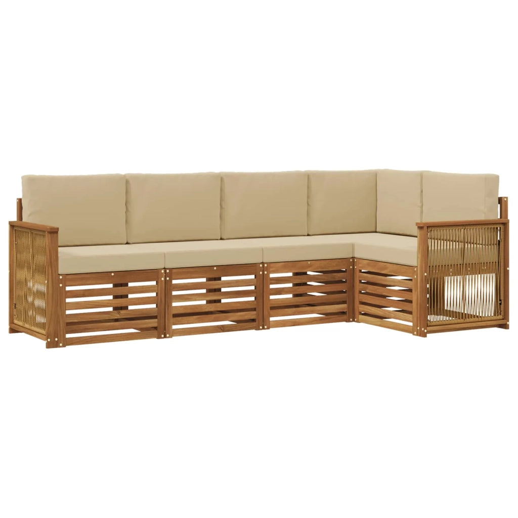 Set di divani da esterno 4 pz Naturale 3384359