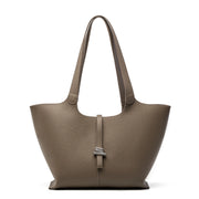 Borsa a tracolla da donna in vera pelle, colore grigio.