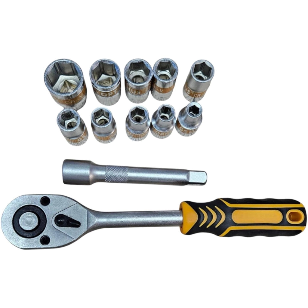 Set di Chiavi a Bussola 1/2'' 12 Pezzi Chiave a Cricchetto + prolunga da 8-24mm