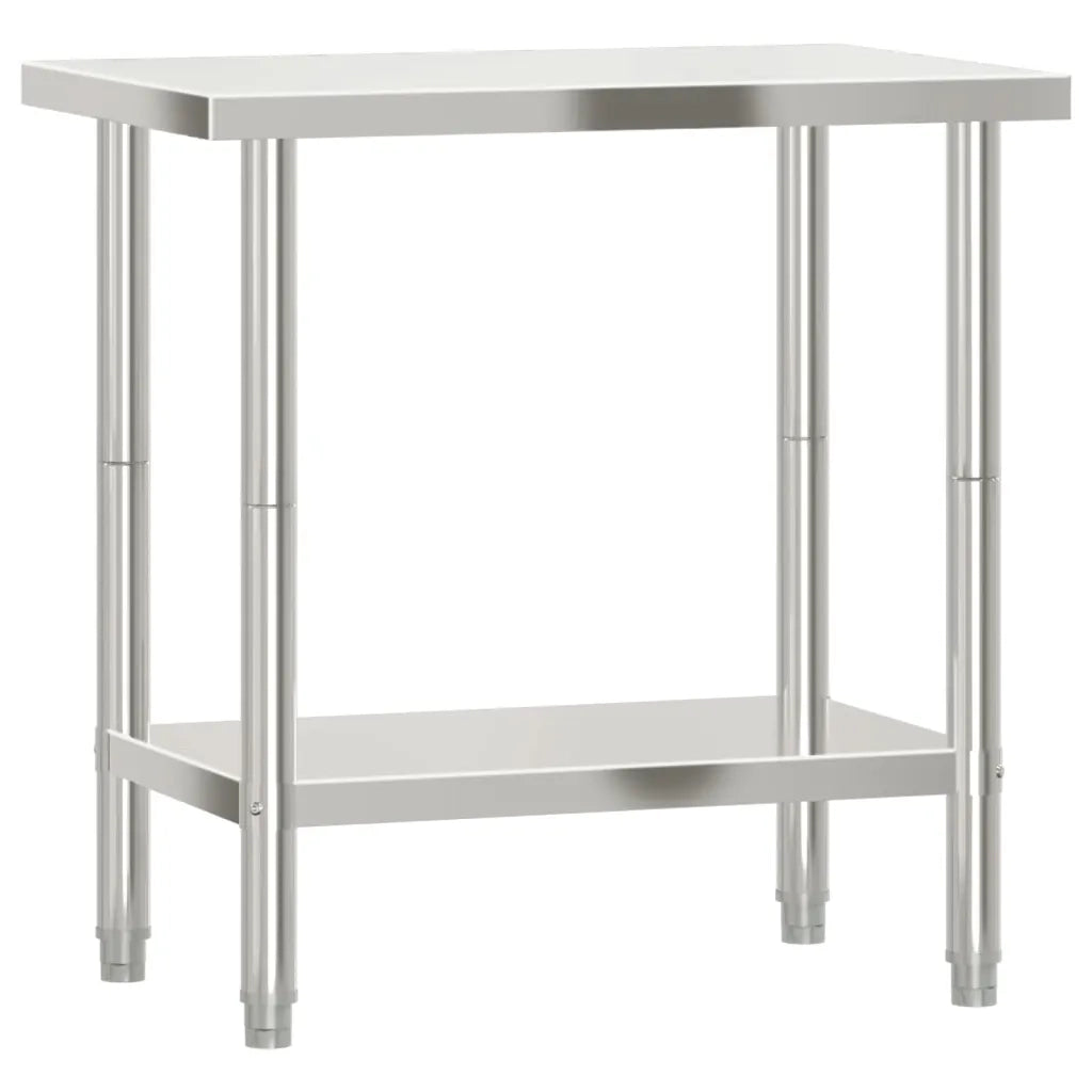 Tavolo da Lavoro da Cucina 82,5x55x85cm in Acciaio Inossidabile CFW3710399