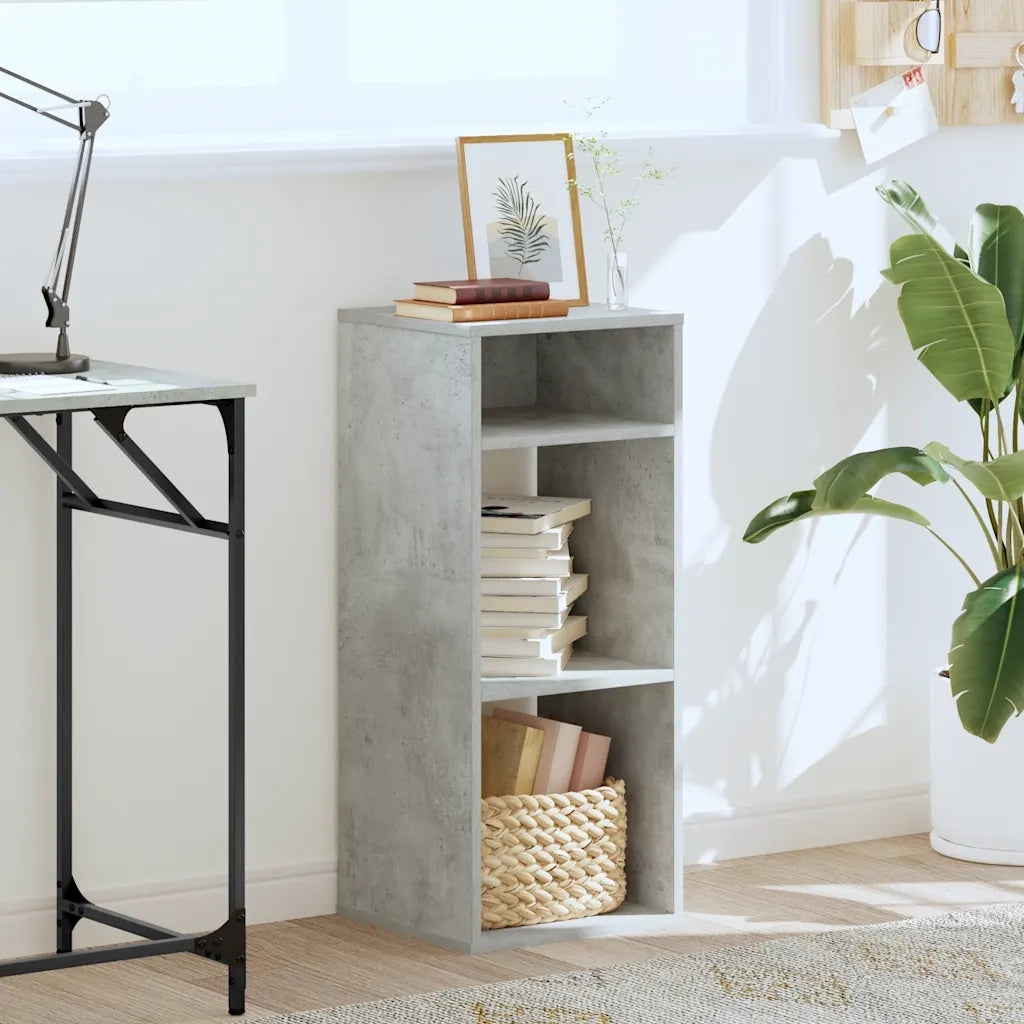 Libreria Grigio Cemento 34x31x80 cm in Legno Multistrato 860277