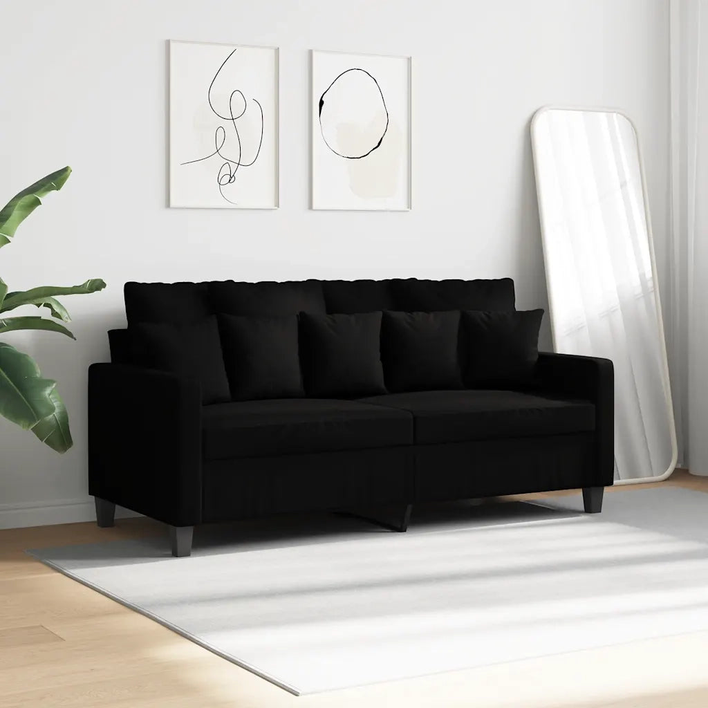 Divano a 2 Posti Nero 120 cm in Tessutocod mxl 131121