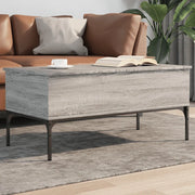 Tavolino-Tavolino da soggiorno-Tavolo Grigio Sonoma 100x50x45 cm Legno Multistrato e Metallo 245325