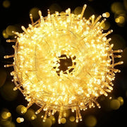 Illuminazione di Natale Cavo di Illuminazione 2000 Led 50 m Bianco Caldo Connettore 8 Modi IP44 Impermeabile Illuminazione di Natale Bambino Camera da Bambino Balcone Giardino Terrazza Matrimonio