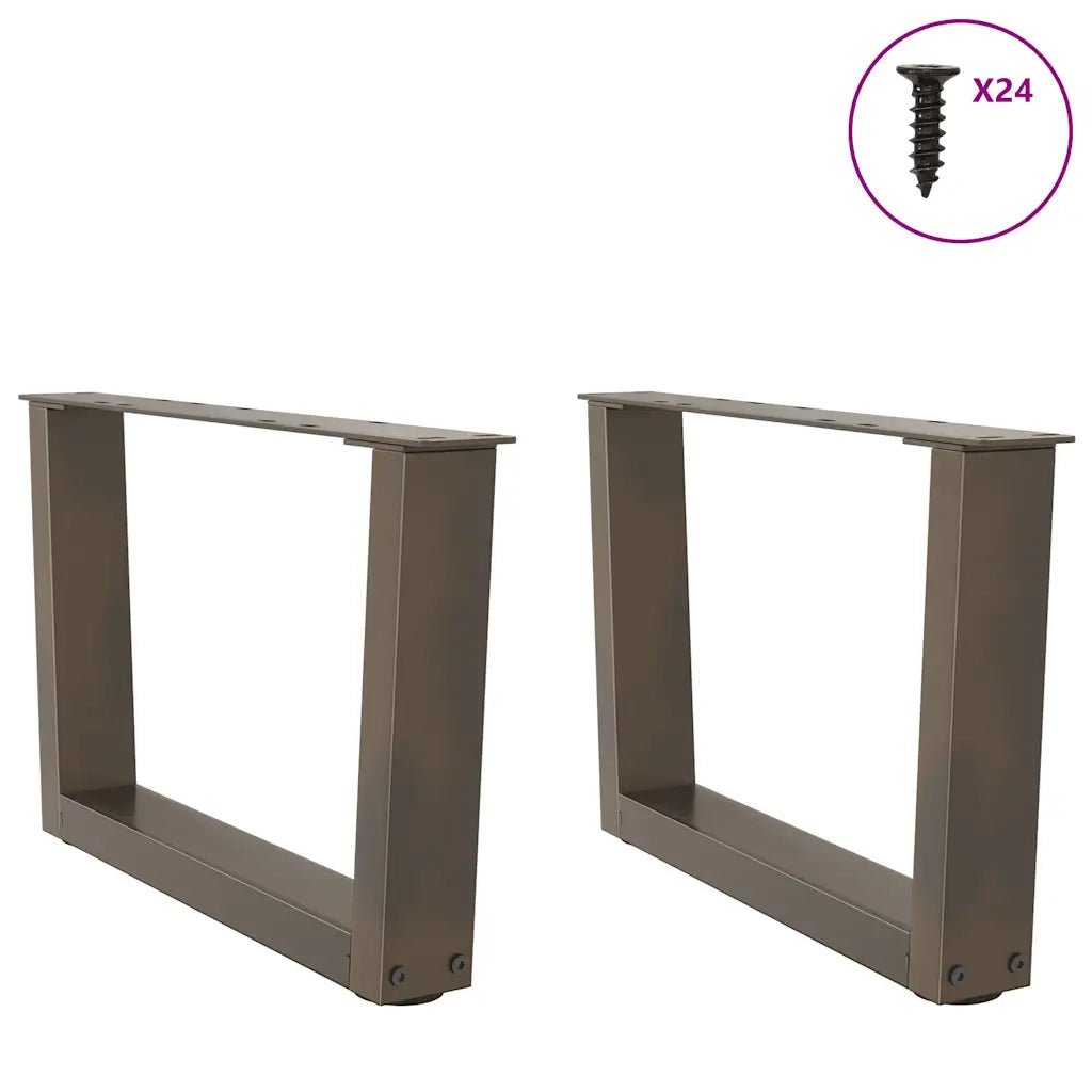 Gambe per Tavolino da Caff¨¨ a Forma di V 2 pz-Set di 2 Gamba per Tavolo Acciaio Naturale 50x(30-31,3) cm Acciaio 962377