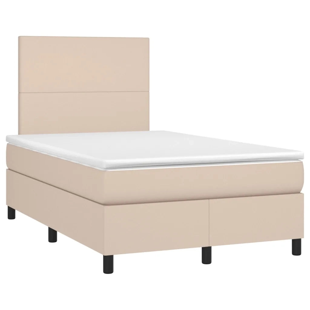 Giroletto Molle Materasso e LED Cappuccino 120x200cm Similpelle cod mxl 58262