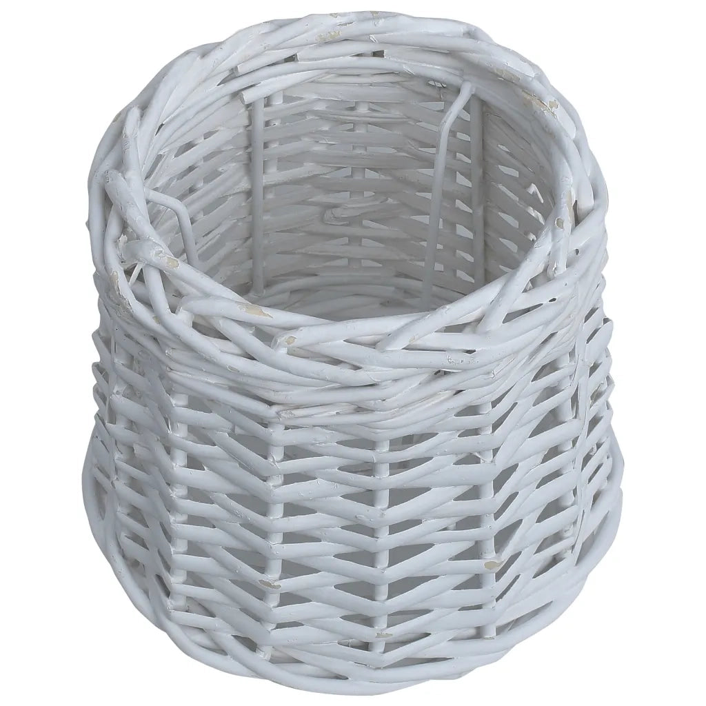 vidaXL Paralume in Vimini 25x17 cm Bianco