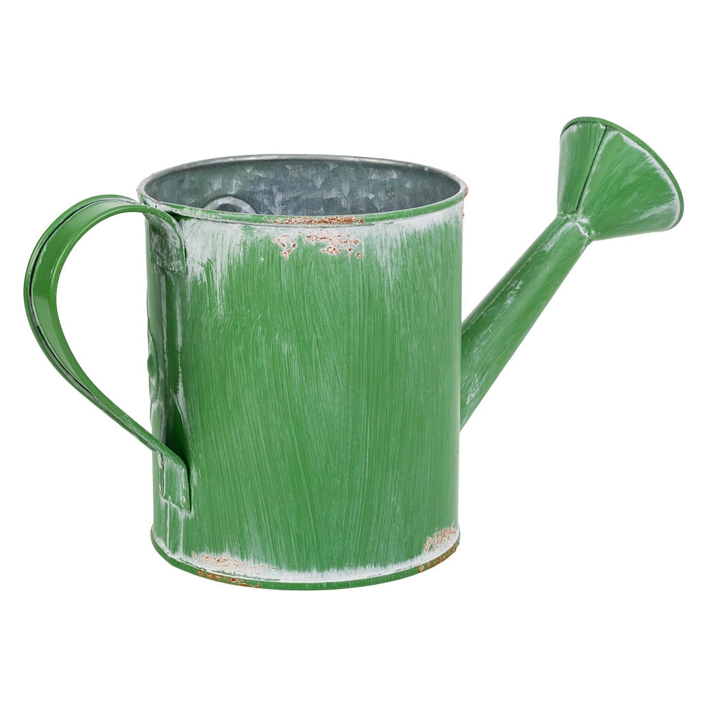 Annaffiatoio metallo verde 26,5xd10,5x12/13h