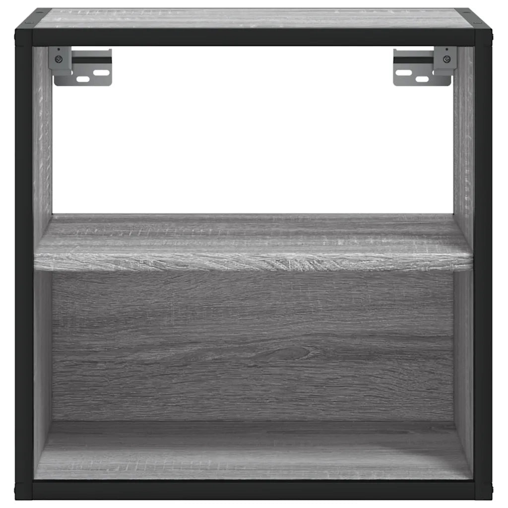 Comodini a Muro 2 pz-Set di 2 Tavolino da notte Grigio Sonoma 40x31x39,5 cm 351325