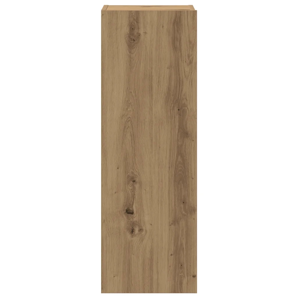 Mobili TV a Parete 4 pz Rovere Artigianale in Legno Multistrato 3328948