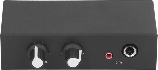 Amplificatore stereo per audio - Piccolo amplificatore per cuffie con ingresso microfono - Amplificatore per giradischi con ingresso phono - Pannello di controllo autonomo - Sistemi audio da tavolo - Alimentazione DC 5V-12V