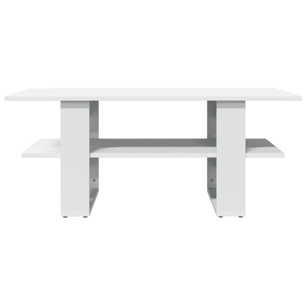 Tavolino da salotto | Tavolino da caff¨¨ | Tavolino da Soggiorno Bianco 102x55x42 cm in Legno Multistrato