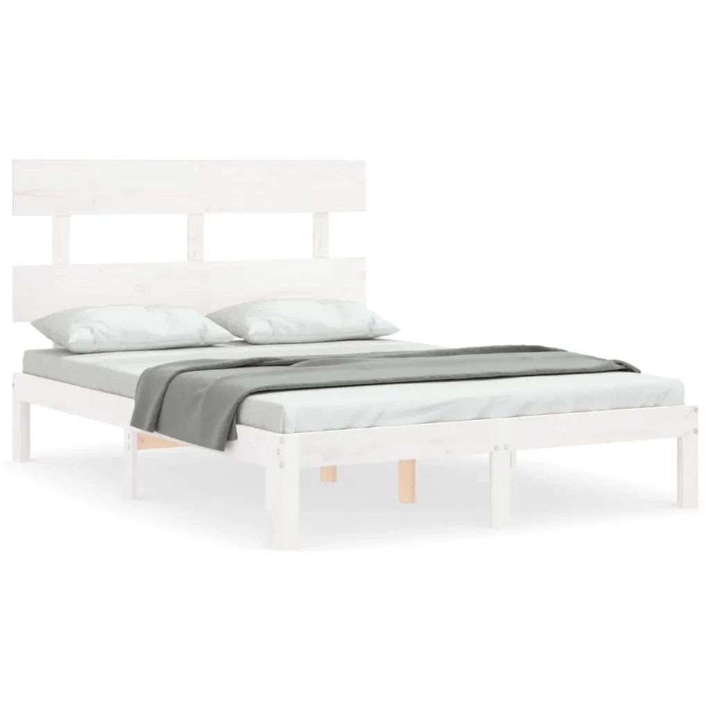 Giroletto senza Materasso Bianco 120x200 cm Legno Massello Pino 3193527