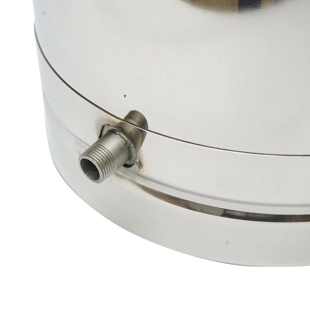 Brocca per latte in acciaio inox con coperchio da 40 litri con rubinetto per mungitrice per mucche Breckner Germany