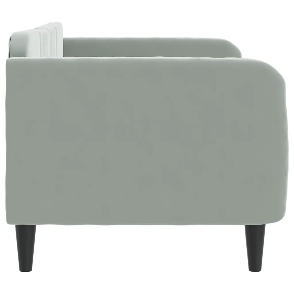 Letto da Giorno Grigio Chiaro 80x200 cm in Velluto 354079