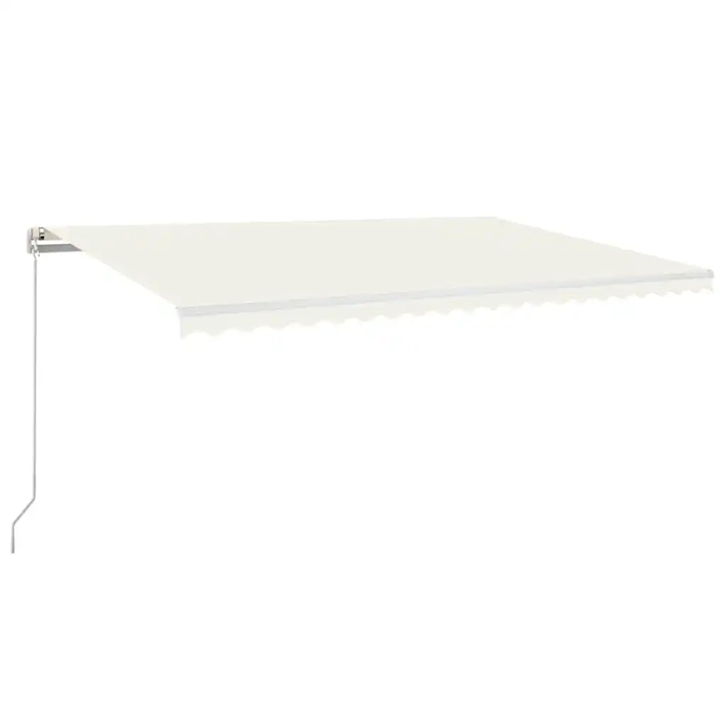 Tenda da Sole Retrattile Manuale con LED 500x300 cm Crema cod mxl 54812