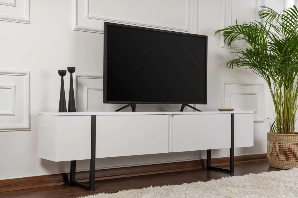 Mobile TV in legno "Serenity" 180 x 30 x 45 cm - Bianco