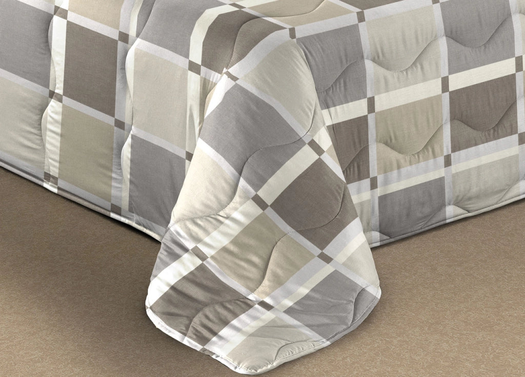 Trapunta Piumone Letto Invernale Imbottita 300gr Microfibra Scaldanotti Toronto - 2 Piazze - Beige