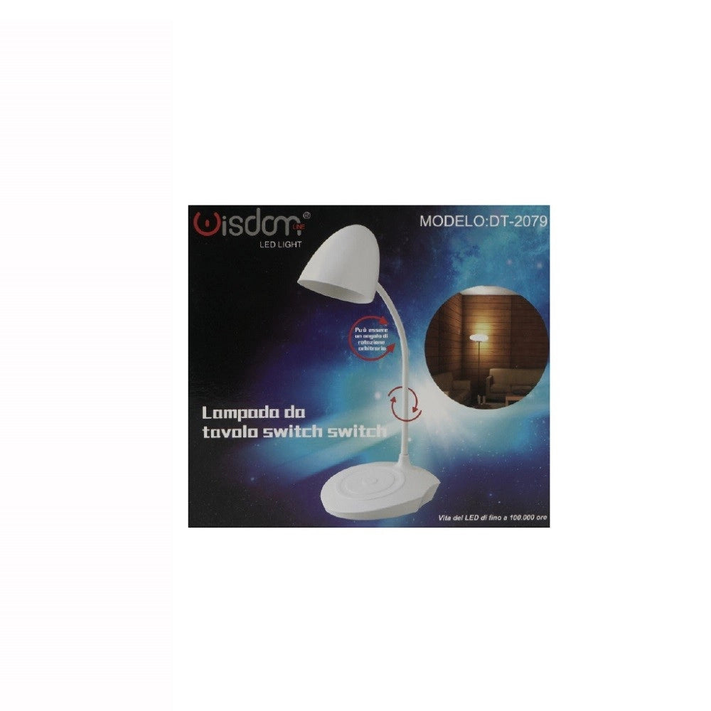 Trade Shop - Lampada Da Tavolo Scrivania Led Ricaricabile Usb Dimmerabile Moderno Dt-2079 -