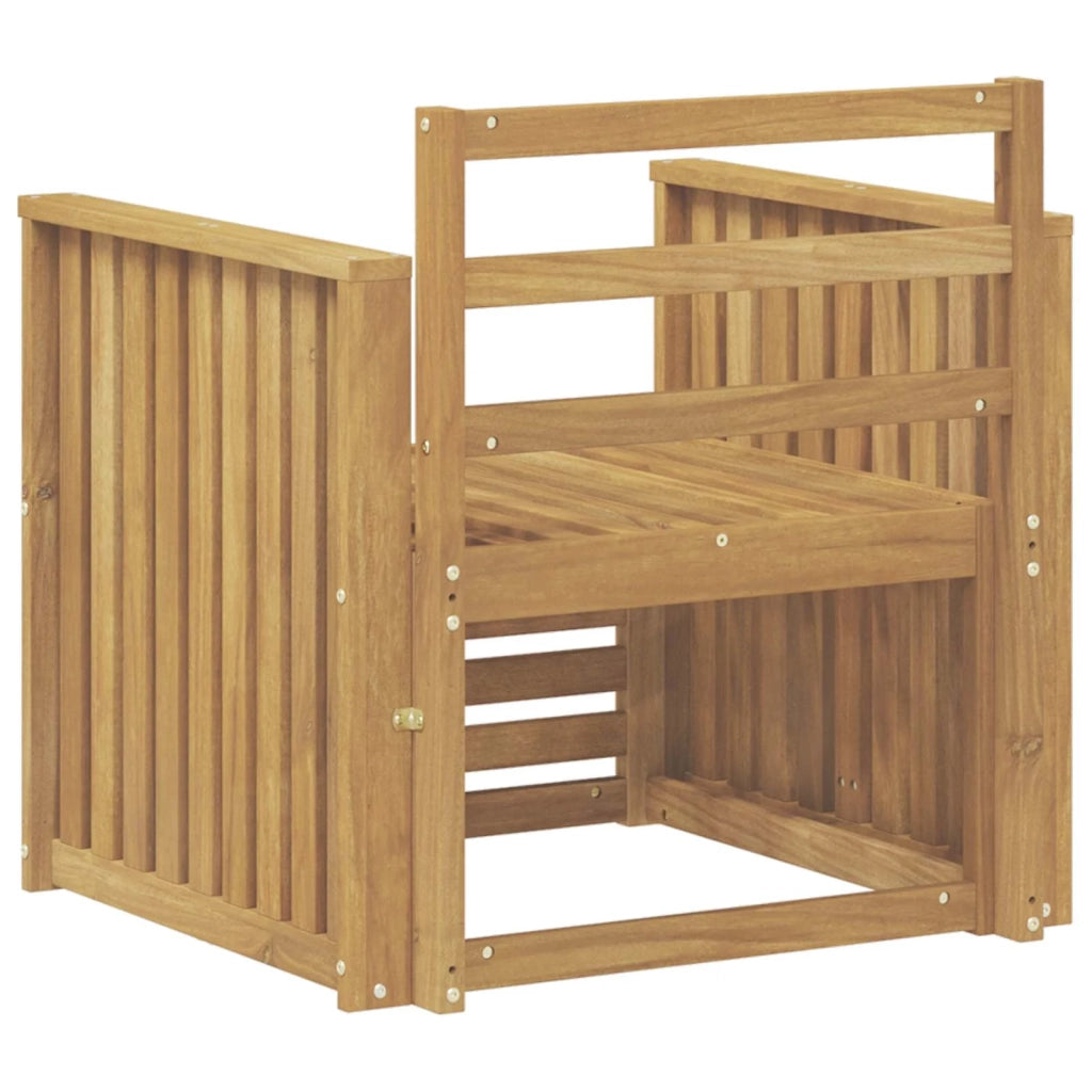 Set di divani da esterno-Sofa da giardino Legno di Acacia Massello Bianco 152811
