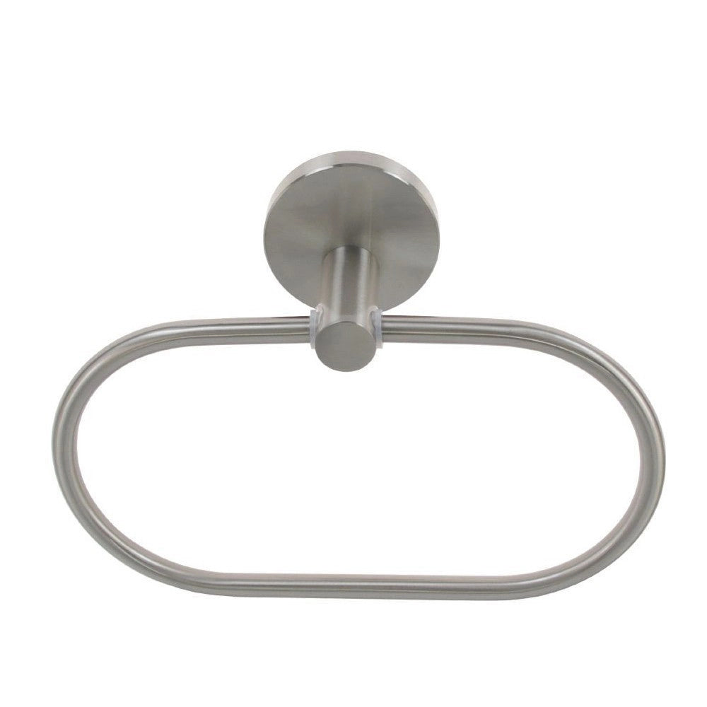 Trade Shop - Porta Asciugamani Ad Anello In Acciaio Satinato Accessori Da Bagno Portasciugamano 87910 -