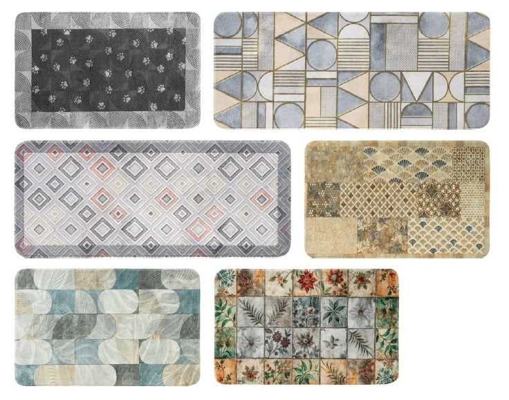 1 Pezzo Tappeto Zerbino Antiscivolo Effetto Velluto 50 x 80 cm 6 Decori