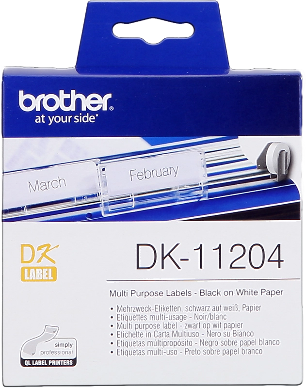 Brother DK-11204 nastro per etichettatrice Nero su bianco