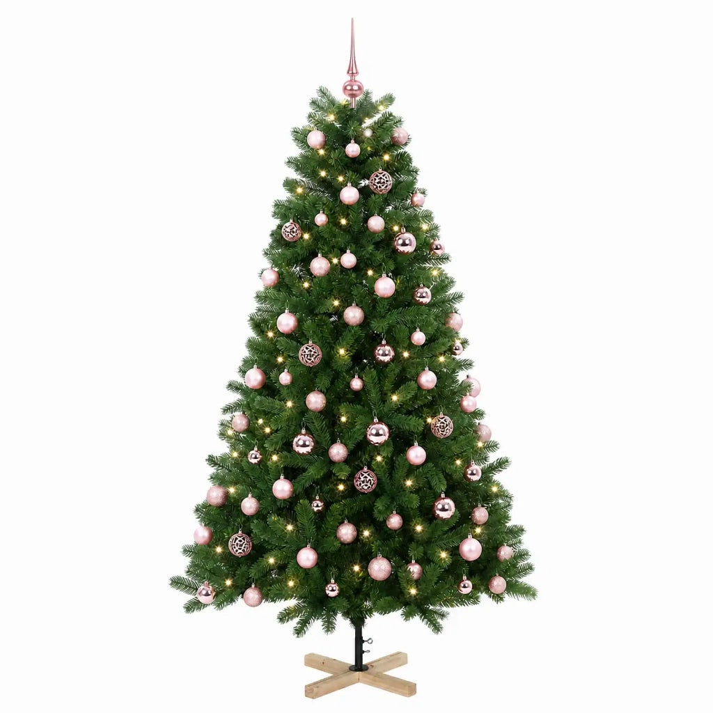 Albero di Natale artificiale con palline 210 cm 300 LED 3461418