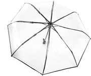 Ombrello Opieggibile - Ombrello Transparente - Ombrello da Donna - Ombrello con Boccia Vetrata - Ombrello da Viaggio - Leggero e Spazievolutivo - Protezione Antigelo