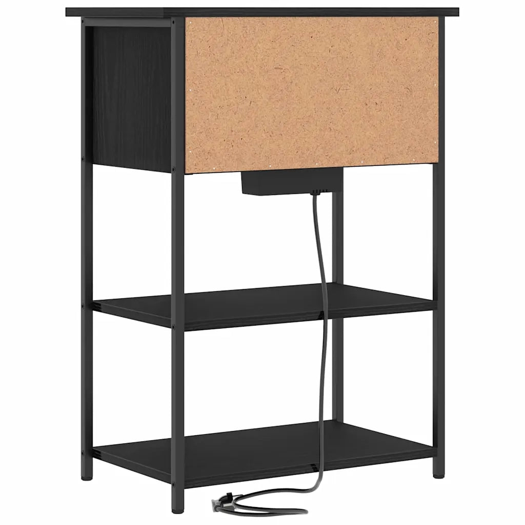 vidaXL Armadio da Notte Rovere nero 55 x 31 x 76 cm Legno multistrato
