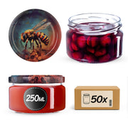 Barattoli per conserve KADAX Denia 250ml 50 pezzi 82mm + coperchio "Blue Bee"