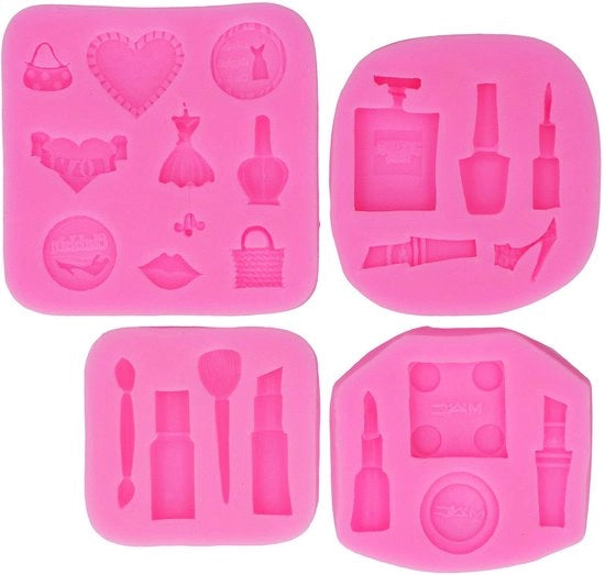 Mallen in Silicone - 4 pezzi - Durata Food Grade - Antiscorrosione - Morbidi - Odorless - Adatto per forno/microonde - Forme per la cottura