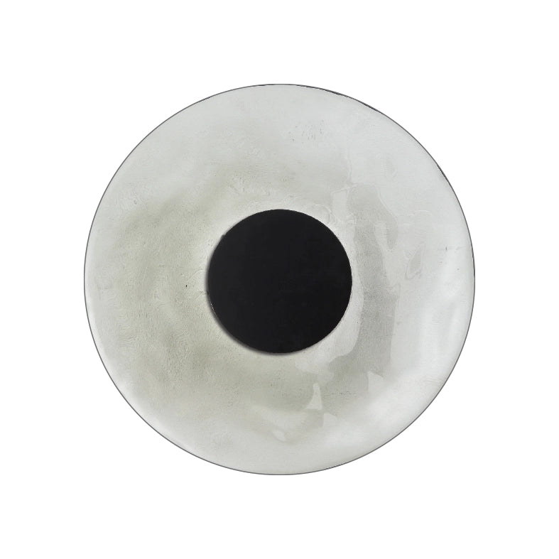 SOLARIS – Applique di Design 12W 3000K Nera con Vetro Martellato Fumè, CRI90, Dimmerabile a Taglio di Fase - Rossini Group
