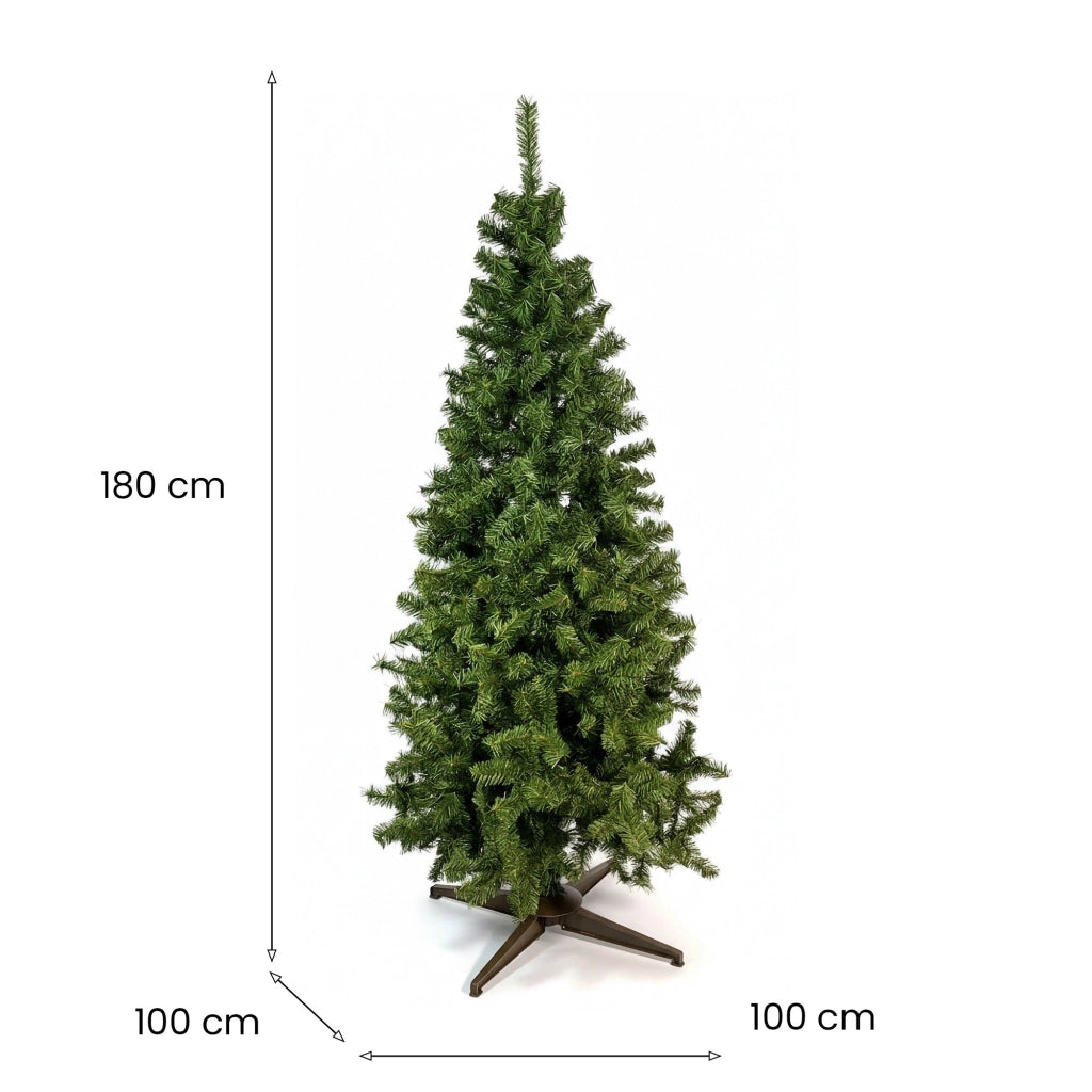 Caresana, Albero di Natale 180 cm 574 Rami Made in Italy, 180h cm Verde