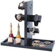 Supporto per orologi in legno a torre - organizzatore - display - stand multifunzionale - per orologi/sieramenti - supporto per gioielli