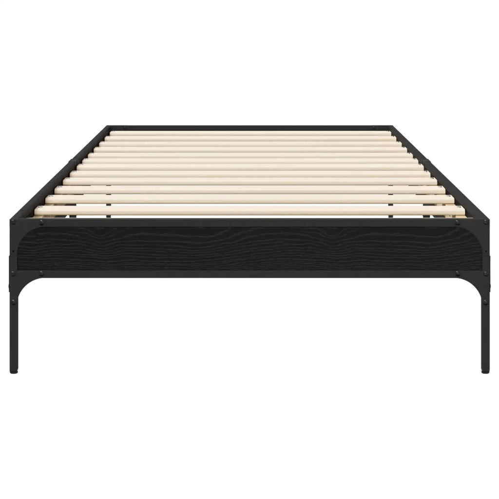 Struttura del letto Rovere Nero 80 x 200 cm