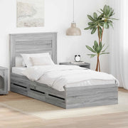Struttura del letto con cassetto Grigio Sonoma 90 x 190 cm