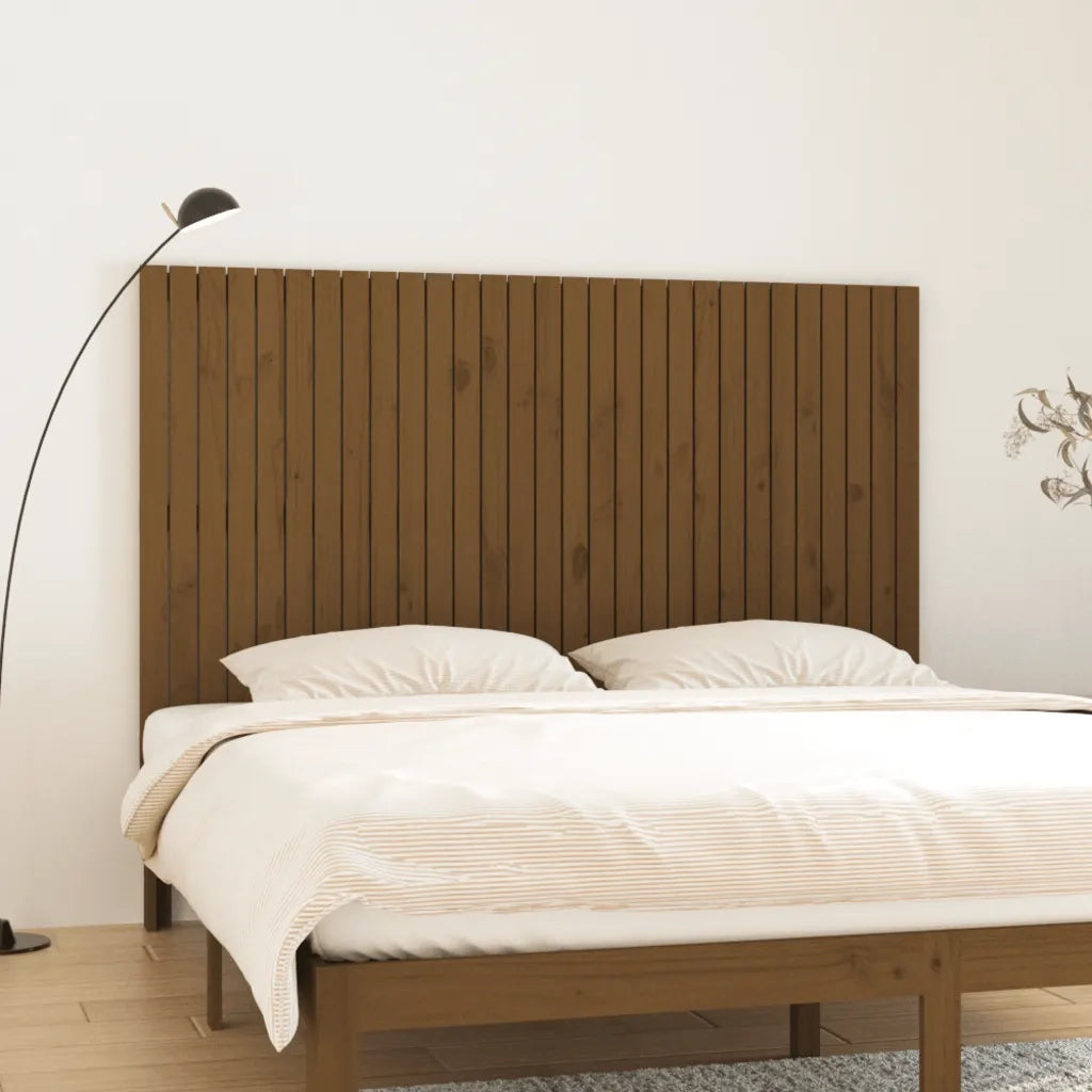 Testiera da Parete Ambra 185x3x110 cm in Legno Massello di Pino