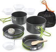 Set di cottura esterno A5 - 6 pezzi - RVS - Set di cucina per campeggio