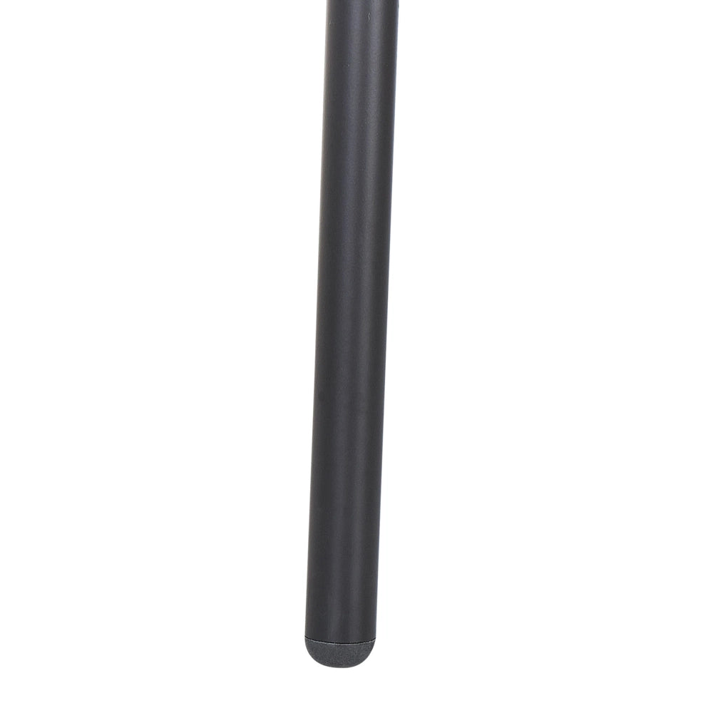 Set di 2 sedie da giardino cuscini grigi struttura in metallo Nero bistrot da esterno