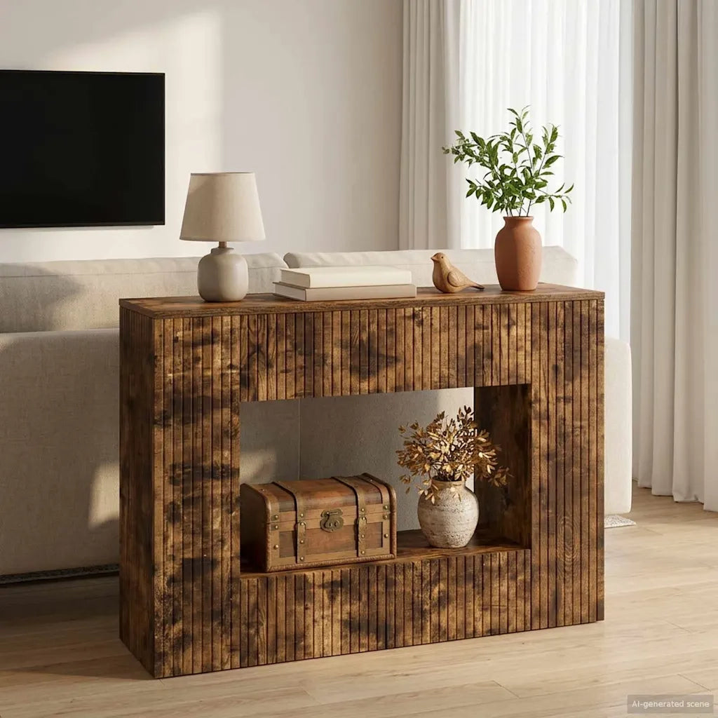 Tavolo consolle Rigato Quercia Affumicata 101 x 29 x 74 cm