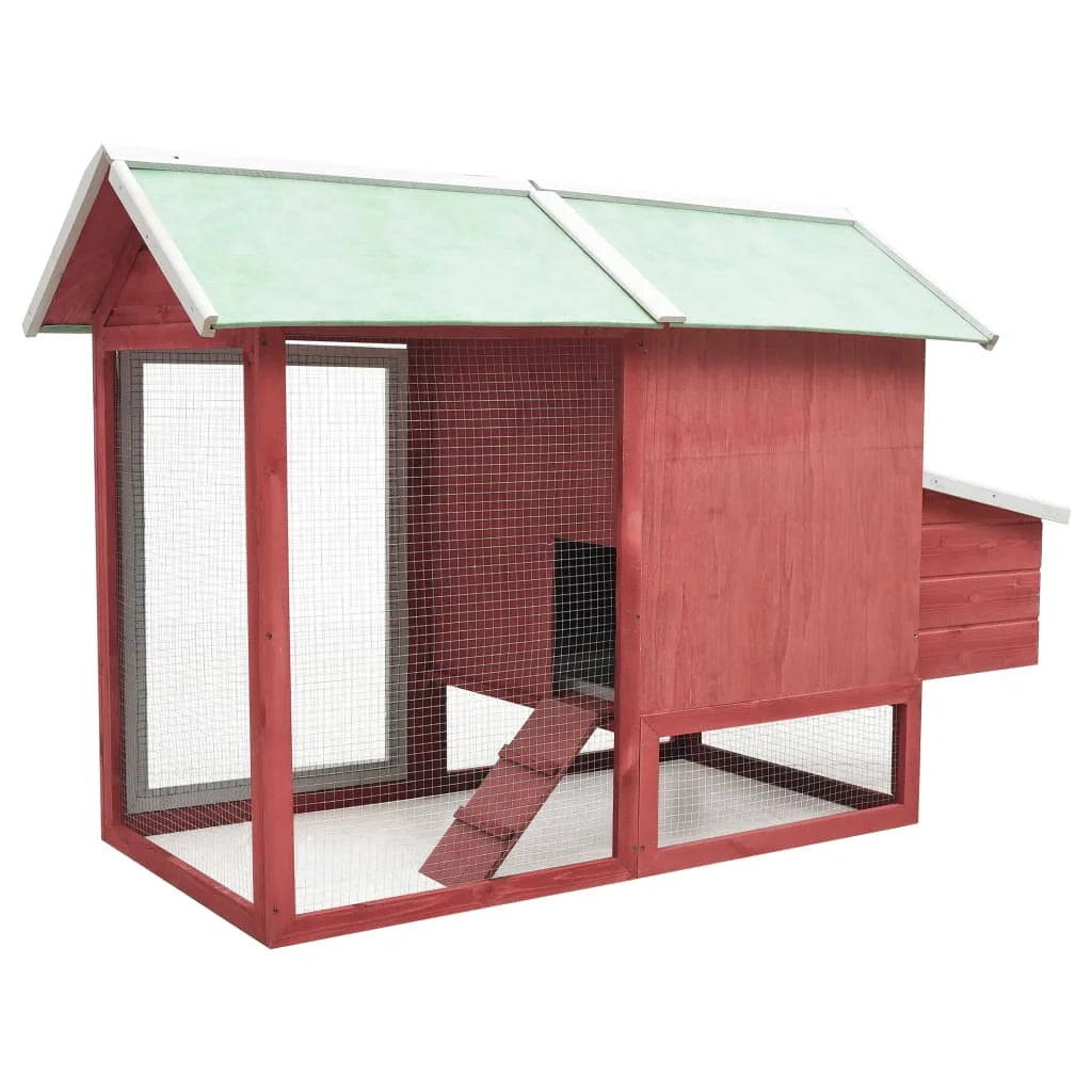 Pollaio 170 x 81 x 110 cm in legno massello di pino e abete rosso 02_0001708