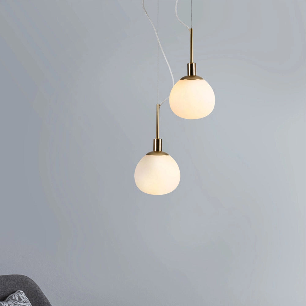 Maytoni Sospensione contemporanea Erich 1 luce E14 nichel metallo diffusore vetro bianco