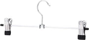 Hangers metallici con clip per pantaloni e gonne - Set da 20, cromato