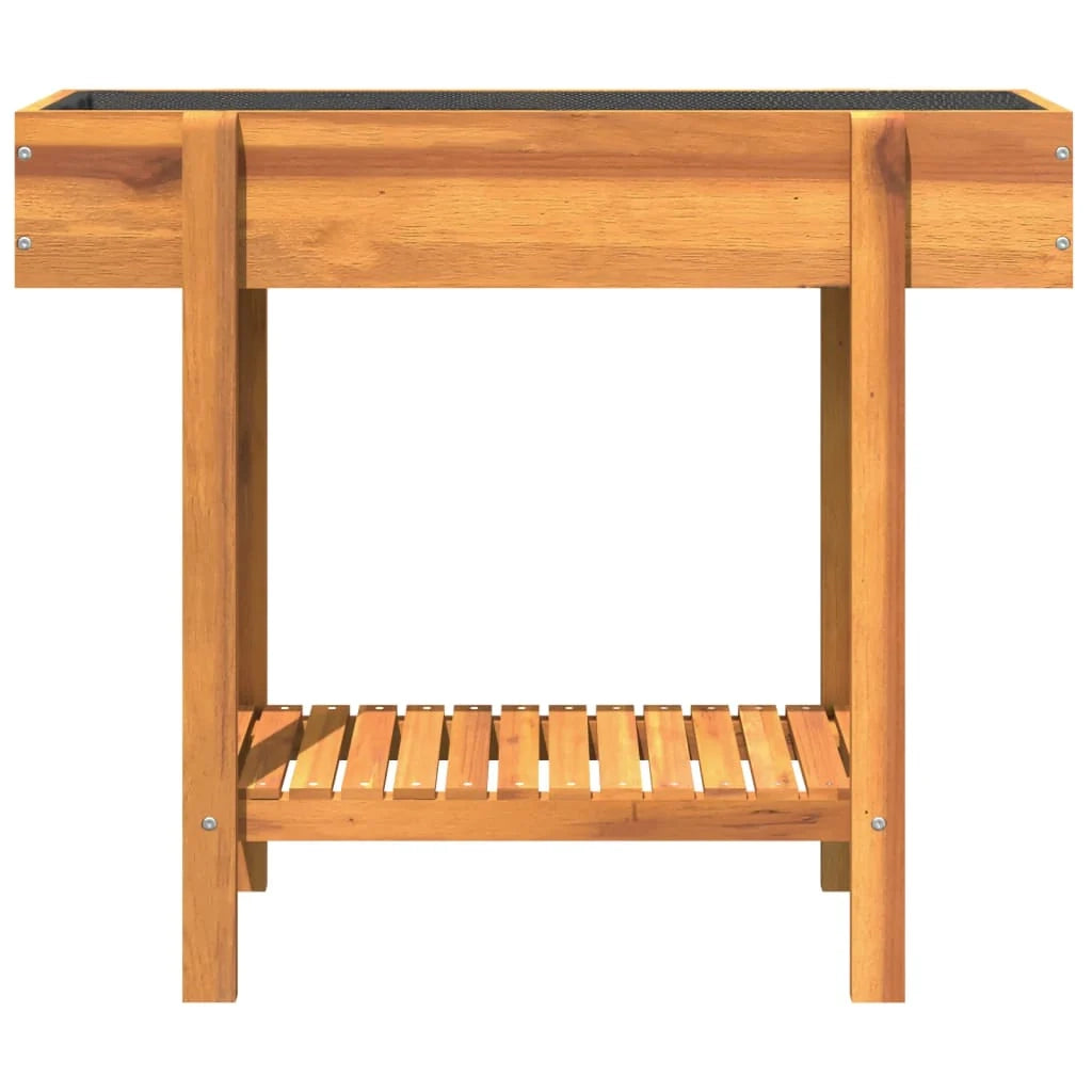 Vaso per fioriera aiuola rialzata piante fiori terrazza giardino giardino 90 x 30 x 75 cm legno massello acacia marrone 02_0039467