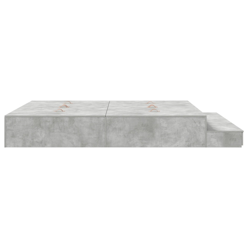 Struttura Letto Grigio Calcestruzzo 180x200 cm