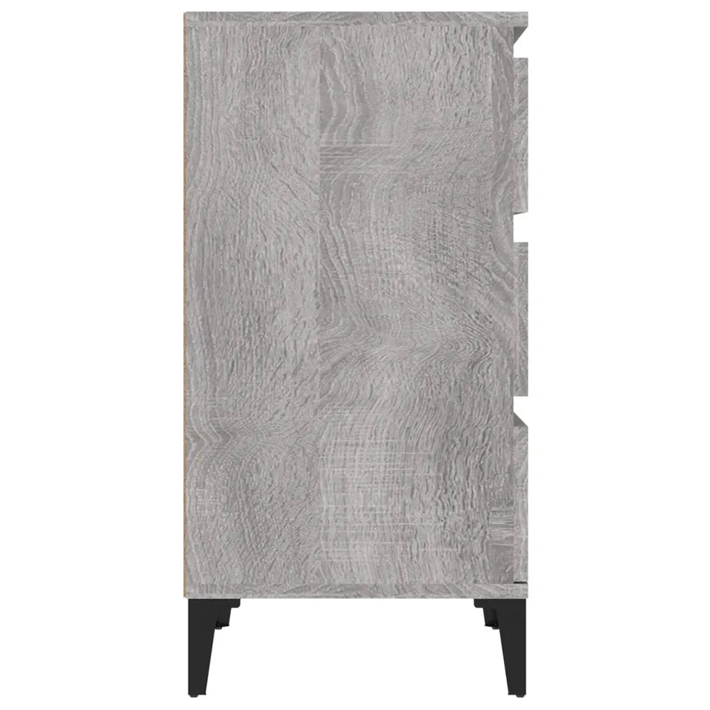 Comodino Grigio Sonoma 40x35x70 cm in Legno Multistrato 819674